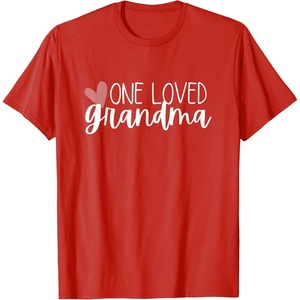 image:imageOne Loved Grandma Heart Gift TShirtRed