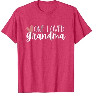 image:imageOne Loved Grandma Heart Gift TShirtRed Heather
