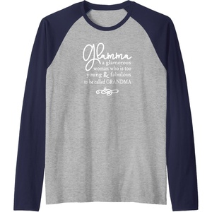 image:imageGlamma  Great gift for Grandmas Nanas Mimis and More Raglan Baseball TeeNavy BlueAthletic Heather