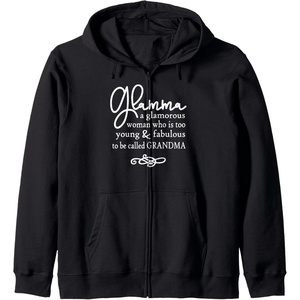image:imageGlamma  Great gift for Grandmas Nanas Mimis and More Zip HoodieBlack
