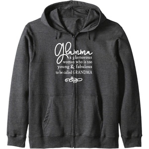 image:imageGlamma  Great gift for Grandmas Nanas Mimis and More Zip HoodieDark Heather Grey