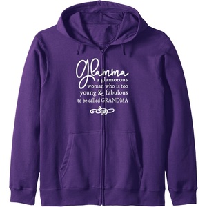 image:imageGlamma  Great gift for Grandmas Nanas Mimis and More Zip HoodiePurple