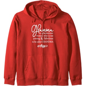 image:imageGlamma  Great gift for Grandmas Nanas Mimis and More Zip HoodieRed