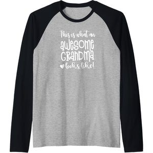 image:imageAwesome Grandma  Great gift for Grandmas Nanas and More Raglan Baseball TeeBlackAthletic Heather