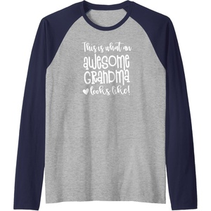 image:imageAwesome Grandma  Great gift for Grandmas Nanas and More Raglan Baseball TeeNavy BlueAthletic Heather