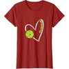 image:imagePickleball Heart  Pickleball Gift TShirtCranberry Red