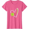image:imagePickleball Heart  Pickleball Gift TShirtPink Heather