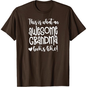 image:imageAwesome Grandma  Great gift for Grandmas Nanas and More TShirtBrown