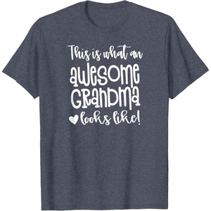 image:imageAwesome Grandma  Great gift for Grandmas Nanas and More TShirtHeather Blue