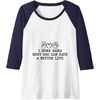image:imageI Work Hard  Dog Dad Gift Raglan Baseball TeeNavy BlueWhite