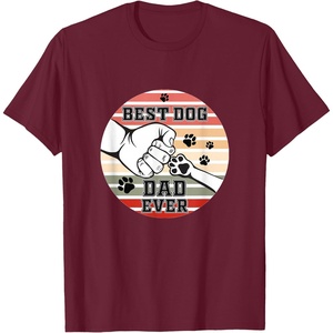 image:imageBest Dog Dad Ever  Dog Dad Gift TShirtBurgundy