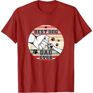 image:imageBest Dog Dad Ever  Dog Dad Gift TShirtCranberry Red