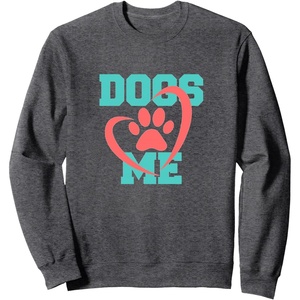 image:imageDogs Love Me  Dog Dad Gift SweatshirtDark Heather Grey