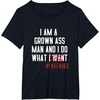 image:imageI AM A Grown Ass Man  Funny Husband Gift TShirtBlack