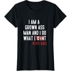 image:imageI AM A Grown Ass Man  Funny Husband Gift TShirtBlack