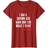 image:imageI AM A Grown Ass Man  Funny Husband Gift TShirtCranberry Red