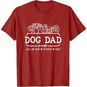 image:imageDog Dad Mode  Dog Dad Gift TShirtCranberry Red
