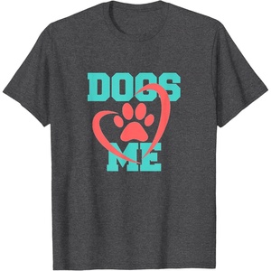 image:imageDogs Love Me  Dog Dad Gift TShirtDark Heather Grey