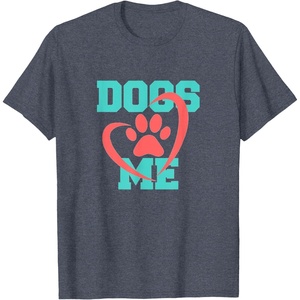 image:imageDogs Love Me  Dog Dad Gift TShirtHeather Blue