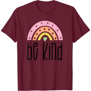 image:imageBe Kind Rainbow Gifts for Women Sisters Aunts Girlfriends TShirtBurgundy