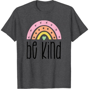 image:imageBe Kind Rainbow Gifts for Women Sisters Aunts Girlfriends TShirtDark Heather Grey