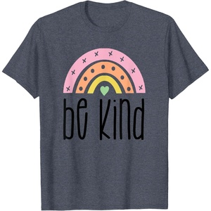 image:imageBe Kind Rainbow Gifts for Women Sisters Aunts Girlfriends TShirtHeather Blue