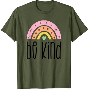 image:imageBe Kind Rainbow Gifts for Women Sisters Aunts Girlfriends TShirtOlive Green