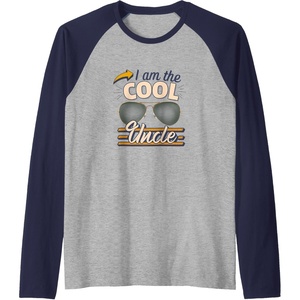 image:imageI am the Cool Uncle Gift Raglan Baseball TeeNavy BlueAthletic Heather