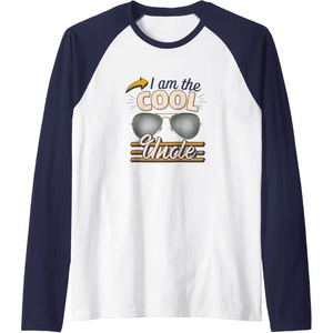 image:imageI am the Cool Uncle Gift Raglan Baseball TeeNavy BlueWhite