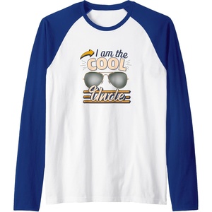 image:imageI am the Cool Uncle Gift Raglan Baseball TeeRoyal BlueWhite