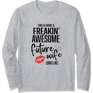 image:imageFuture wife looks like gift fiancee gift Long Sleeve TShirtHeather Grey