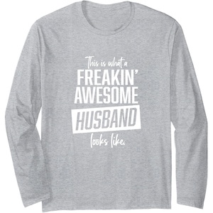 image:imageThis is what an awesome husband looks like funny gift Long Sleeve TShirtHeather Grey