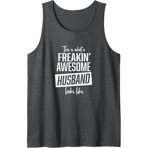 image:imageThis is what an awesome husband looks like funny gift Tank TopDark Heather Grey
