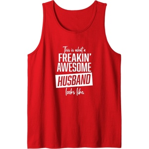 image:imageThis is what an awesome husband looks like funny gift Tank TopRed