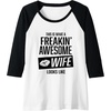 image:imageThis is what an awesome wife looks like lip gift Raglan Baseball TeeBlackWhite