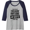 image:imageThis is what an awesome wife looks like lip gift Raglan Baseball TeeNavy BlueAthletic Heather