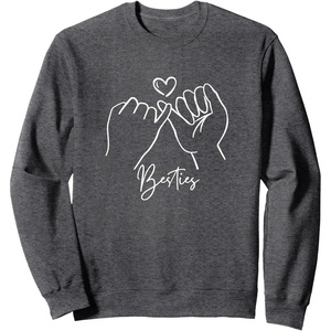 image:imageBesties Pinky Swear Bestfriend Gifts Sisterhood Gift SweatshirtDark Heather Grey