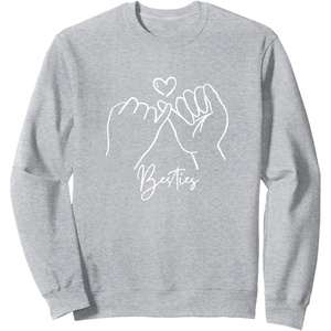 image:imageBesties Pinky Swear Bestfriend Gifts Sisterhood Gift SweatshirtHeather Grey