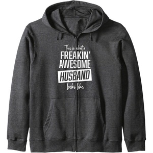 image:imageThis is what an awesome husband looks like funny gift Zip HoodieDark Heather Grey