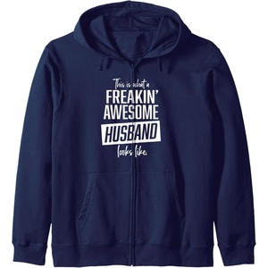 image:imageThis is what an awesome husband looks like funny gift Zip HoodieNavy Blue