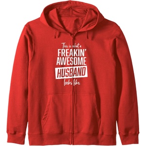 image:imageThis is what an awesome husband looks like funny gift Zip HoodieRed