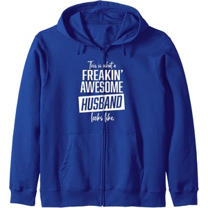 image:imageThis is what an awesome husband looks like funny gift Zip HoodieRoyal Blue