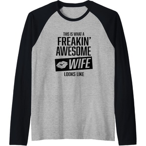 image:imageThis is what an awesome wife looks like lip gift Raglan Baseball TeeBlackAthletic Heather