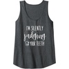 image:imageIm Silently Judging Your Teeth Dental Hygienist amp Dentist Tank TopDark Heather Grey