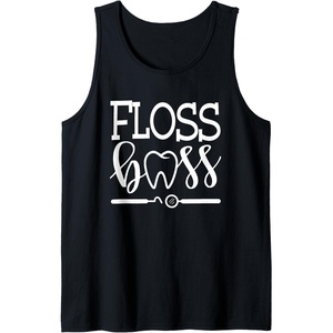 image:imageFloss Boss Dentist Dental Hygienist amp Assistant Gift Tank TopBlack