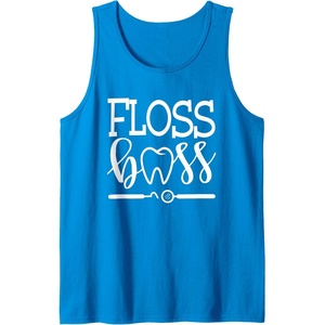 image:imageFloss Boss Dentist Dental Hygienist amp Assistant Gift Tank TopSapphire Blue
