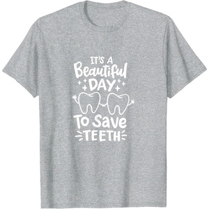 image:imageIts A Beautiful Day to Save Teeth  Dental Specialist Gifts TShirtHeather Grey