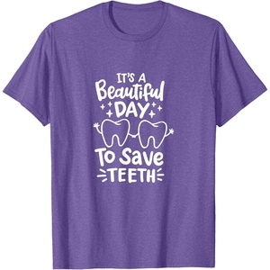 image:imageIts A Beautiful Day to Save Teeth  Dental Specialist Gifts TShirtPurple Heather
