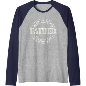 image:imageFather  The Man The Myth The Legend Gift Raglan Baseball TeeNavy BlueAthletic Heather