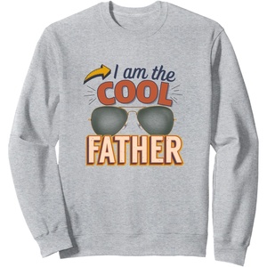 image:imageI am the Cool Father Funny Gift SweatshirtHeather Grey